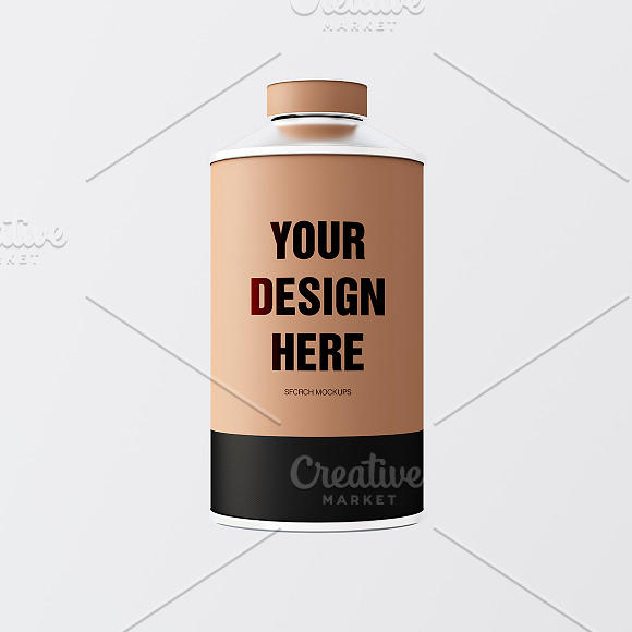 Craft Matte Color Metal Jar 3in1 in Product Mockups - product preview 3