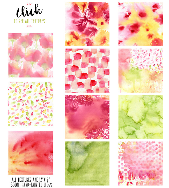 Abstract Watercolor Patterns+BONUS in Patterns - product preview 2