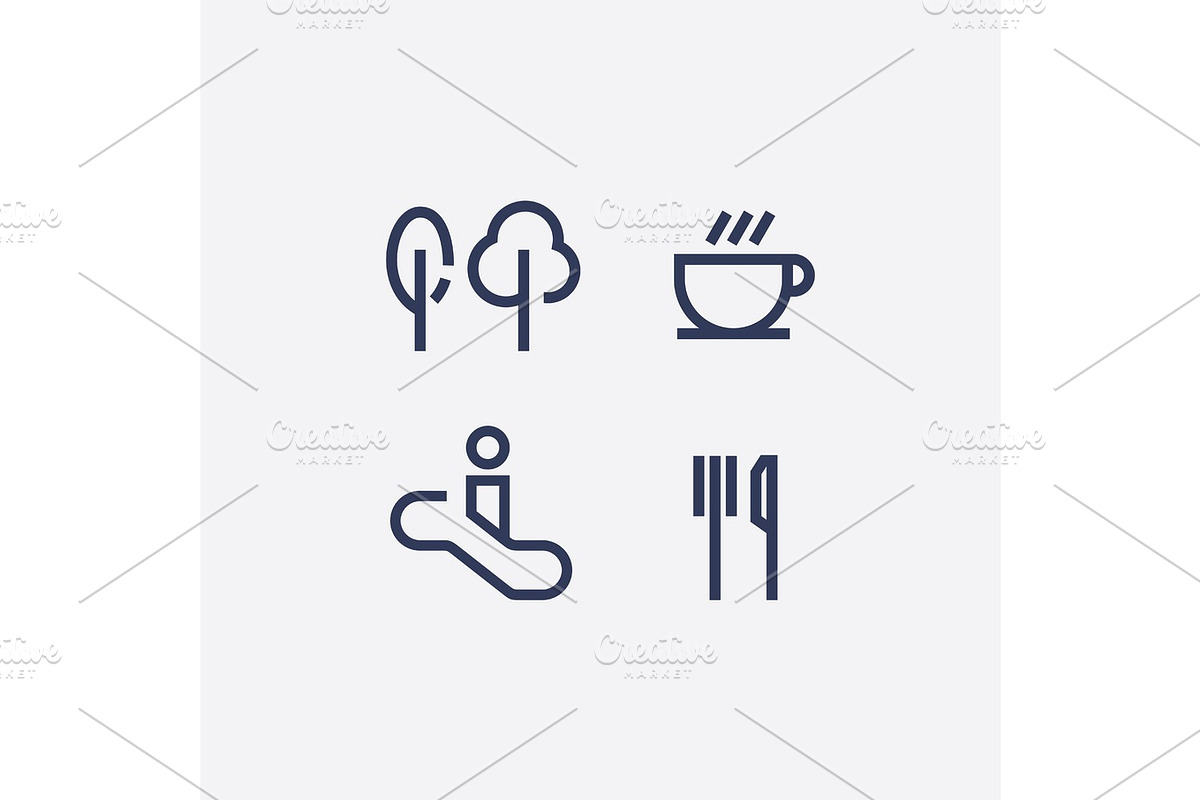 A collection of abstract wayfinding pictograms flat design in Illustrations - product preview 8