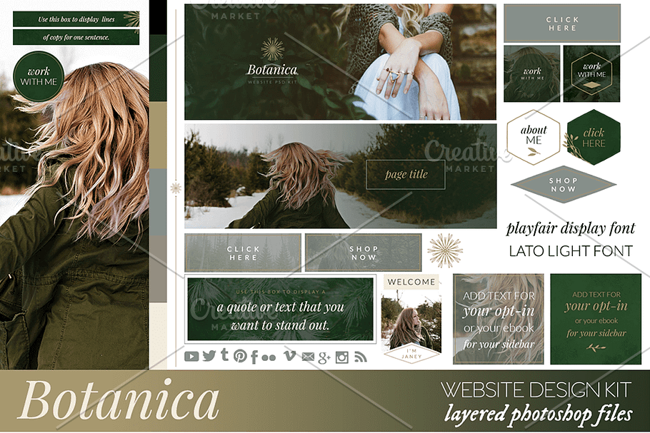 Botanica Website/Blog Kit in Website Templates - product preview 8