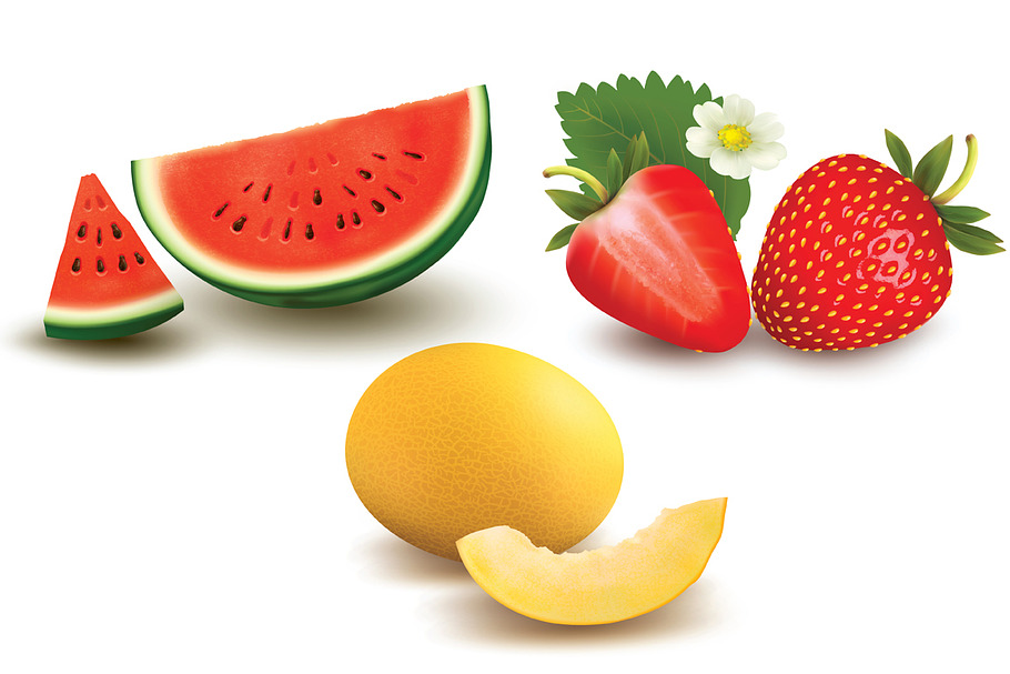 Strawberry, watermelon, honeydew. in Illustrations - product preview 8