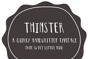 Thinster Typeface - handwritten font