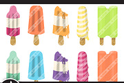 Rainbow summer popsicle clipart