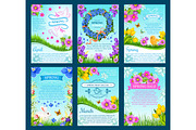 Spring sale and springtime holiday card template