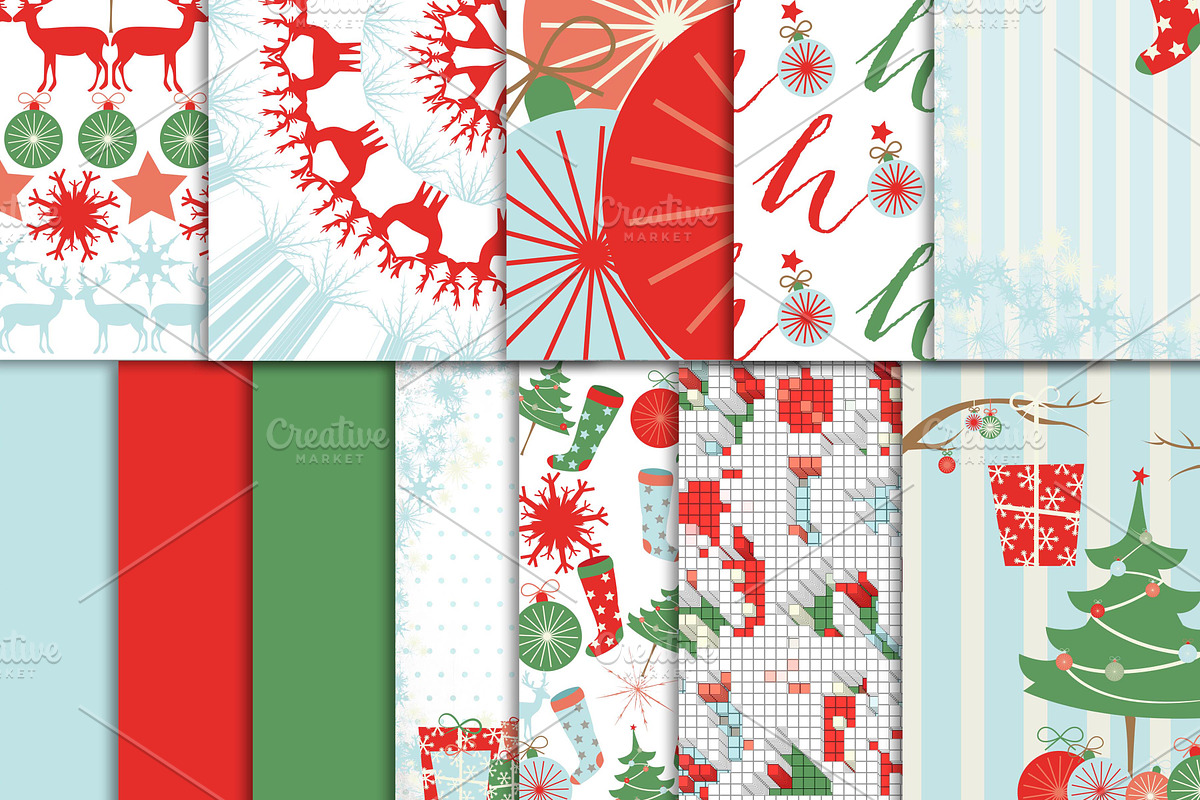Christmas Digital Paper Pack in Patterns - product preview 8