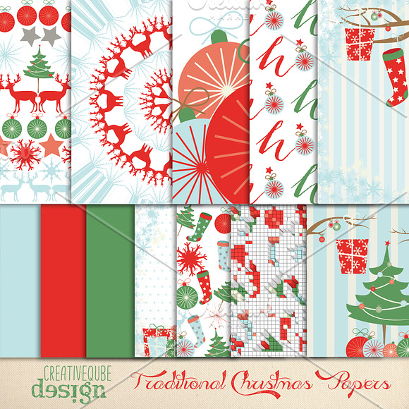 Christmas Digital Paper Pack in Patterns - product preview 1