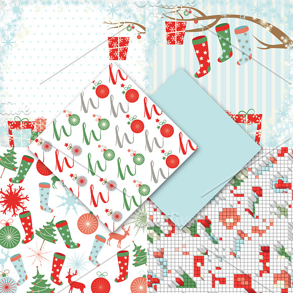 Christmas Digital Paper Pack in Patterns - product preview 3