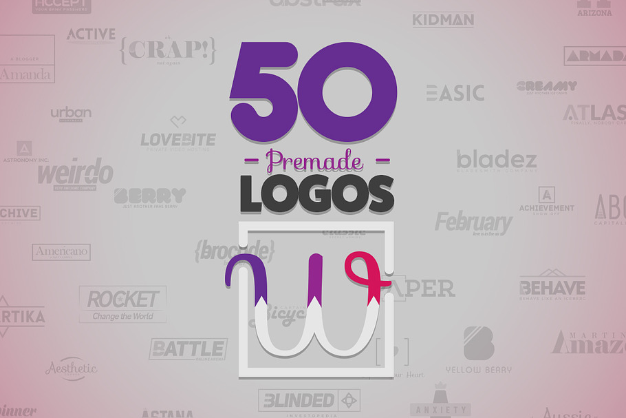 50 Letter 'W' Logos Bundle