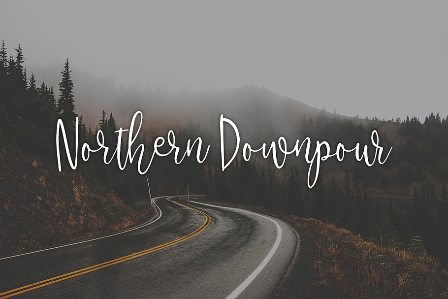 Northern Downpour in Script Fonts - product preview 8