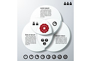 Infographics with three overlapping circles