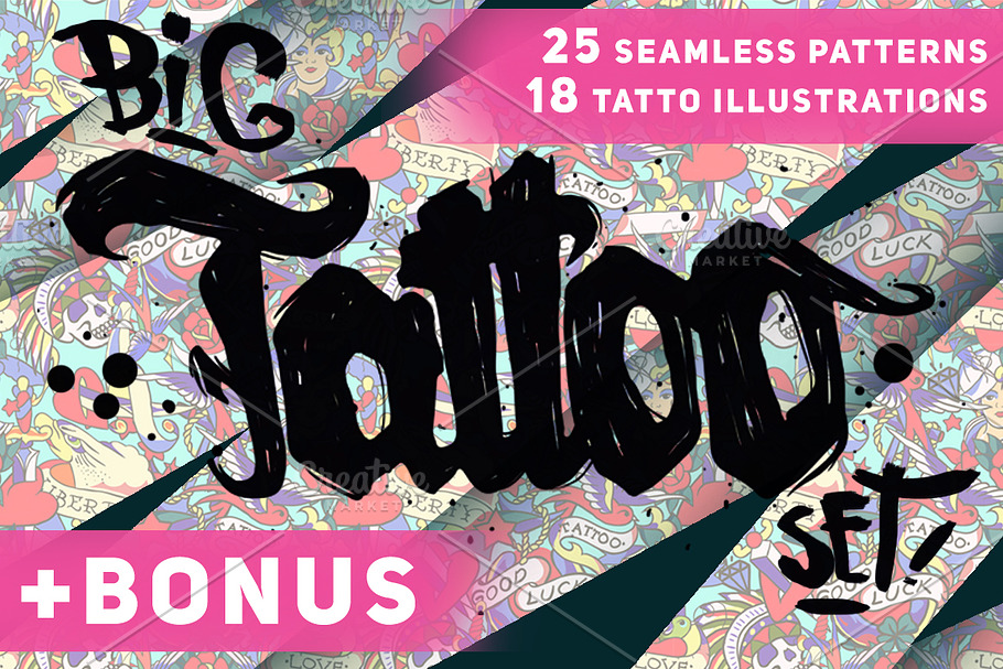 Big Tattoo SET in Illustrations - product preview 8