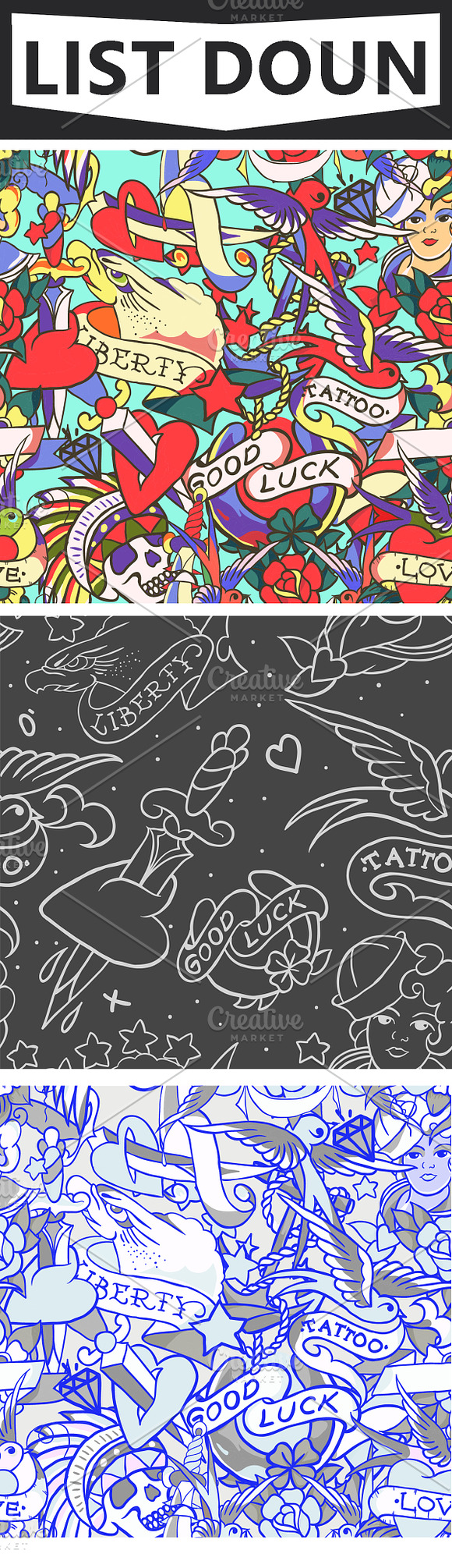 Big Tattoo SET in Illustrations - product preview 3