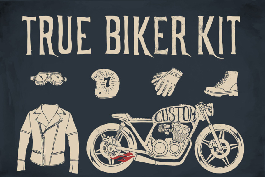 True Biker Kit in Illustrations - product preview 8