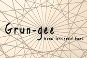 Grun-gee hand lettered font