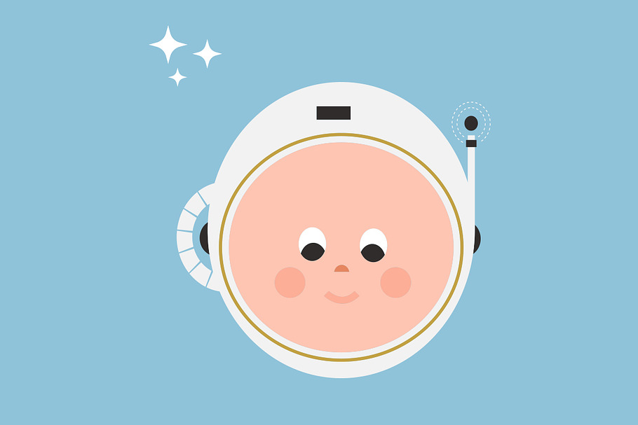 Retro Astronaut Kid in Illustrations - product preview 8
