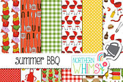Summer BBQ Seamless Patterns