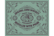 Old  label design. Western style