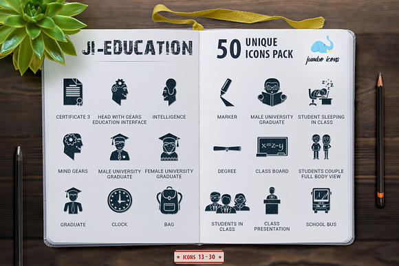 Glyph Icons School-Education Set in Graphics - product preview 3