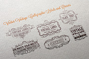 Vector Calligraphic Labels & Banners