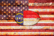 USA and North Carolina flags.