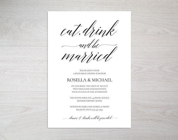 Rehearsal Dinner Invitation SHR54 in Wedding Templates - product preview 2