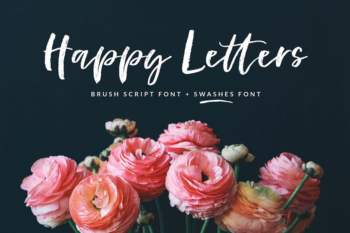 Happy Letters Brush Script font in Lettering Fonts - product preview 8
