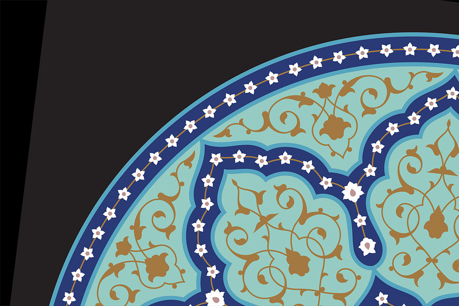 Arabic Circle Ornament in Card Templates - product preview 8