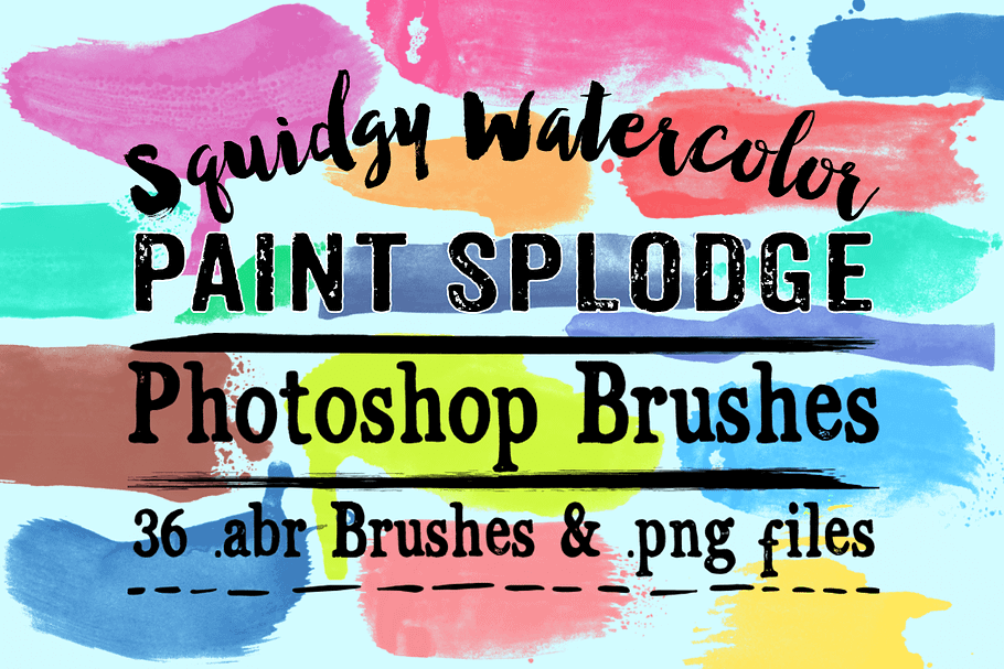 Watercolor Paint Splodge PS Brushes in Photoshop Brushes - product preview 8