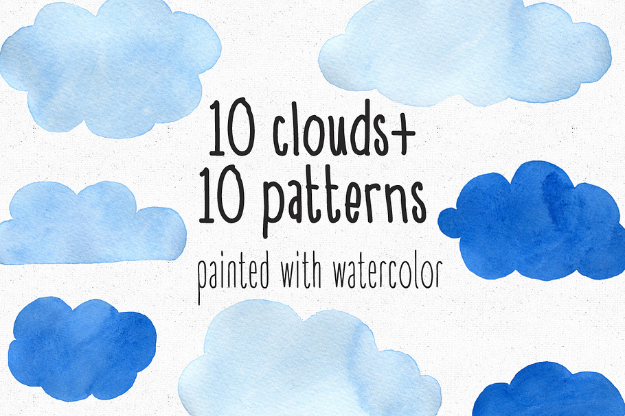 Watercolor Clouds+Patterns