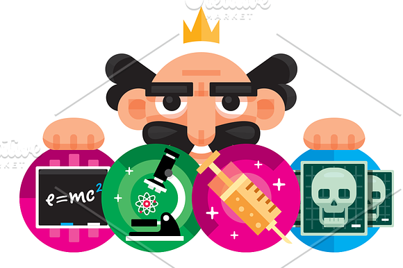 Science King logo kit-1logo & 12Icon in Logo Templates - product preview 3