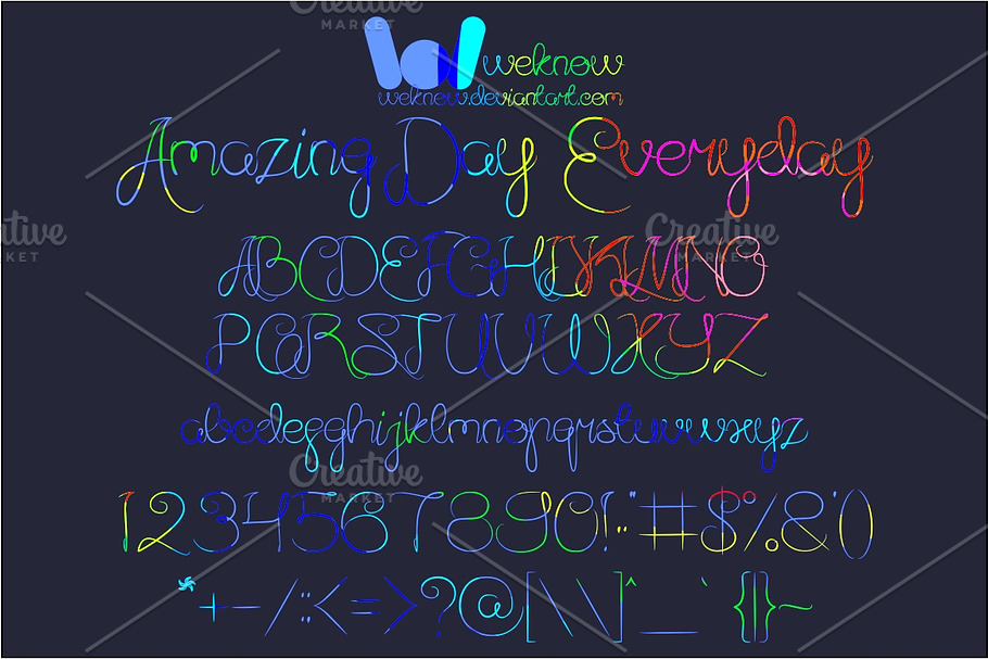 amazing day everyday font  in Script Fonts - product preview 8