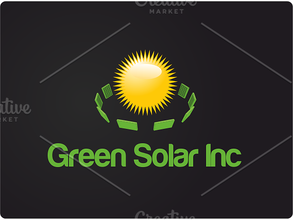 Green Solar Logo Design in Logo Templates - product preview 3