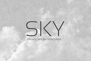 24 Grunge SKY Backgrounds | B/w