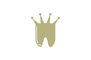 Tooth with crown logo