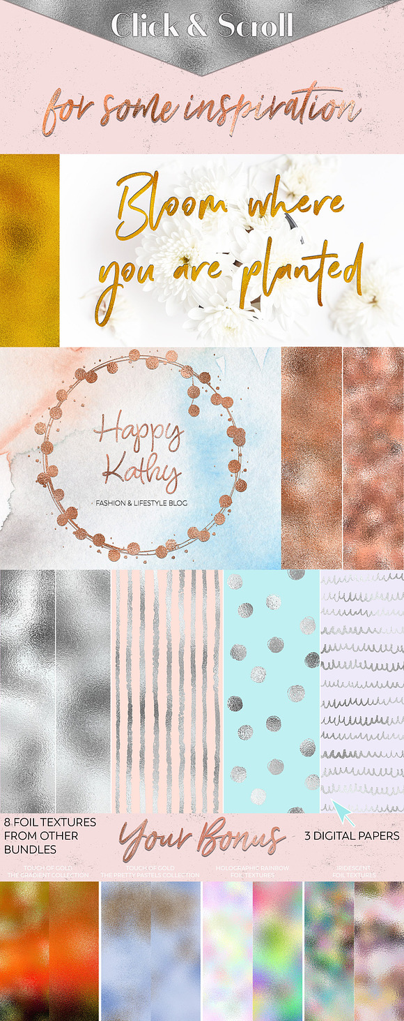 60 Precious Foil Textures in Textures - product preview 4