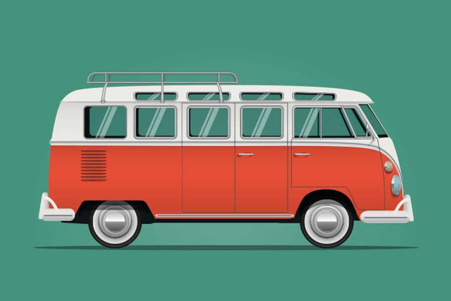 Classic Old School Car Illustration in Illustrations - product preview 8