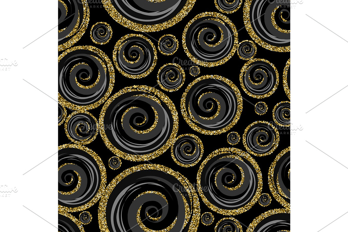  Classic seamless gold glitter pattern. in Illustrations - product preview 8