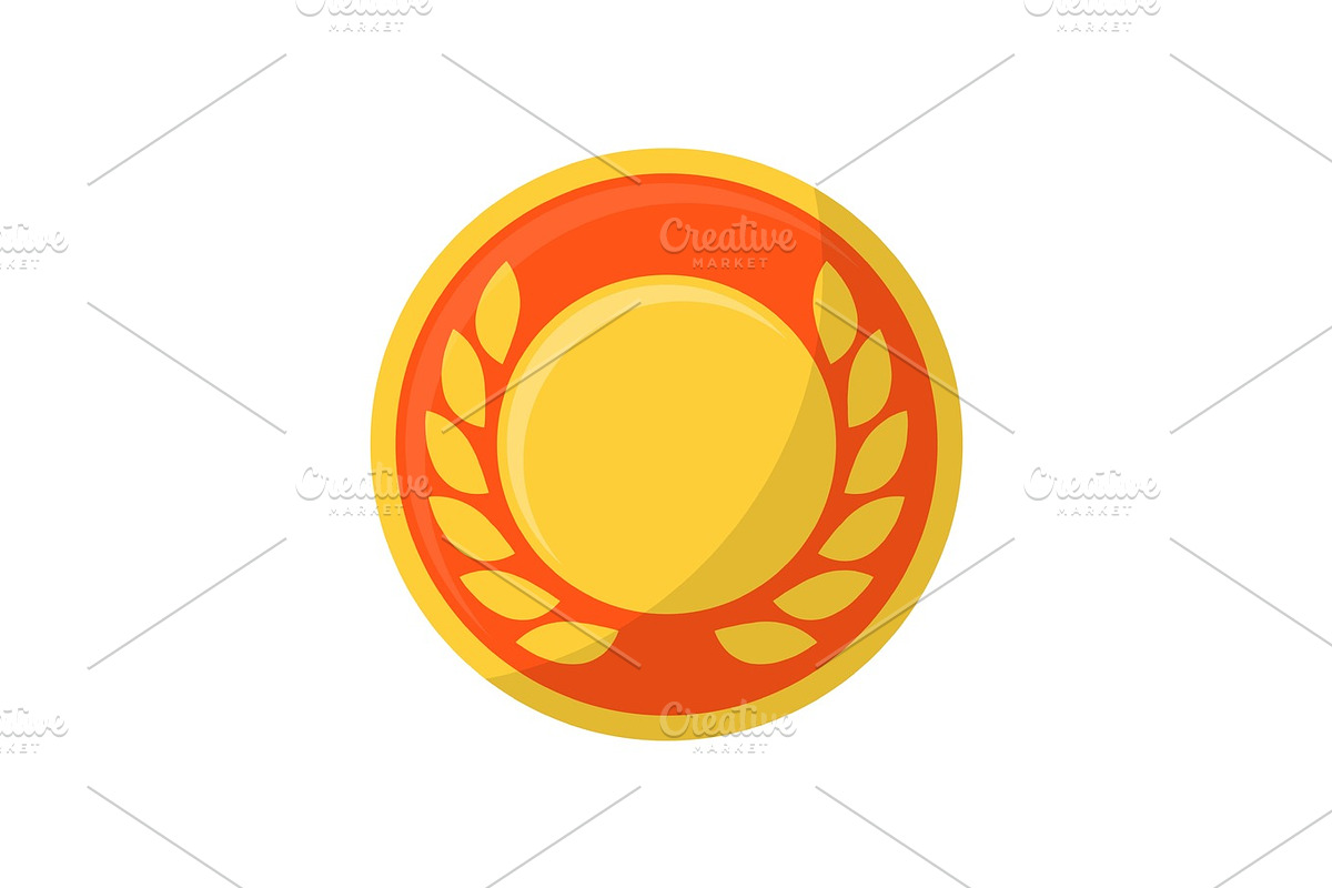 Medal with wreath in Illustrations - product preview 8
