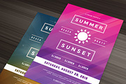 Summer beach party flyer template