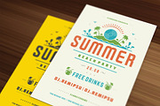 3 Summer party flyers templates