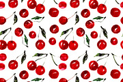 Very cherry watercolor pattern