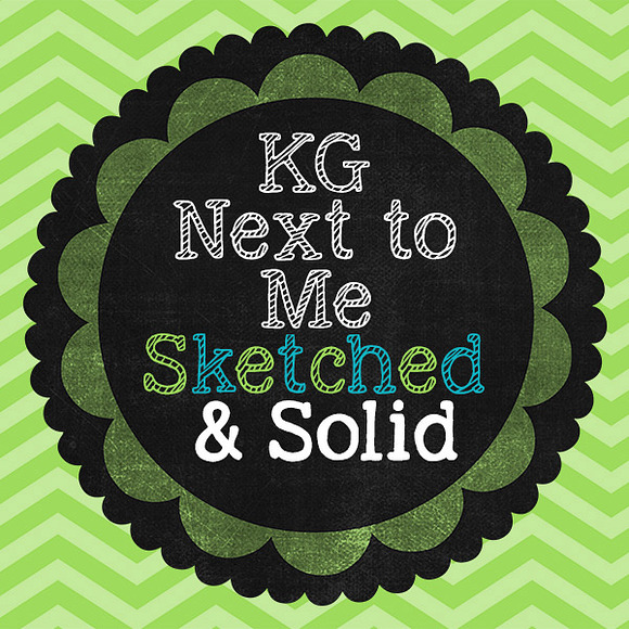 KG Next to Me Sketched and Solid in Display Fonts - product preview 1