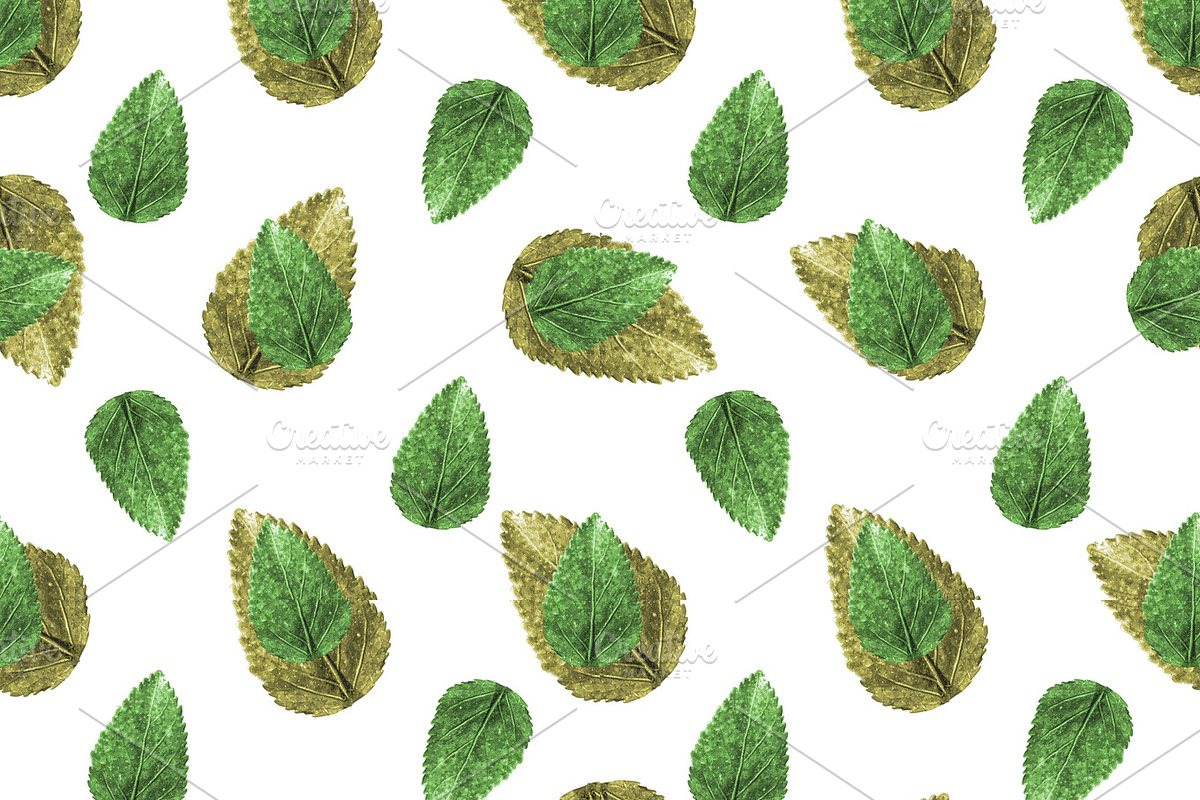 Leaves Motif Nature Seamless Pattern in Patterns - product preview 8