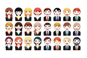 24 x multi-ethnic business avatar