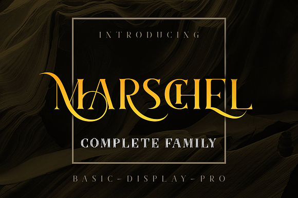 Marschel Complete Family in Display Fonts - product preview 19