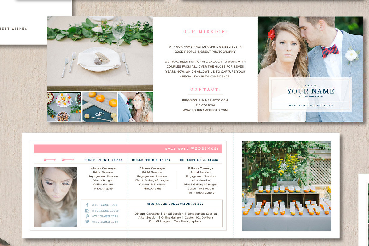Price List for Wedding Photographers in Brochure Templates - product preview 8