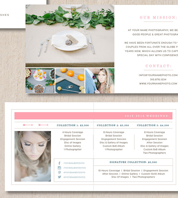 Price List for Wedding Photographers in Brochure Templates - product preview 1