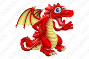 Cartoon Red Dragon