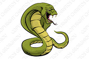 Cobra snake about to strike
