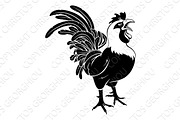 Rooster cockerel crowing